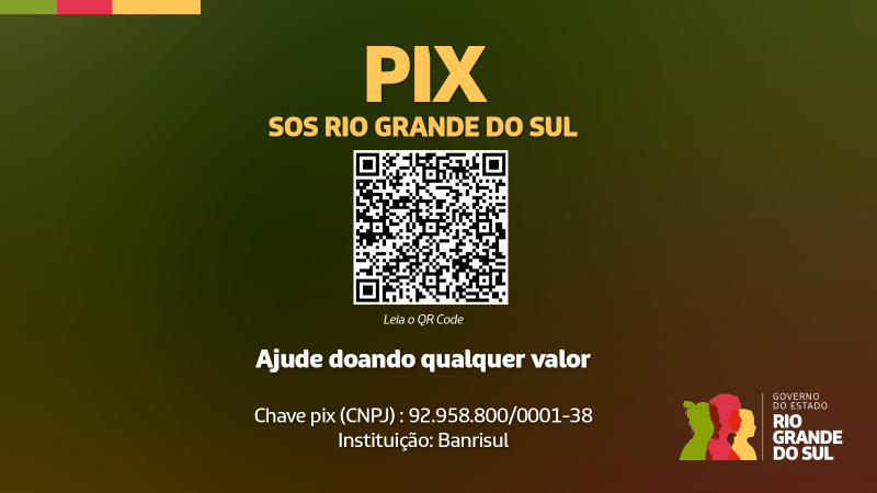 QR code para realizar doações por pix
